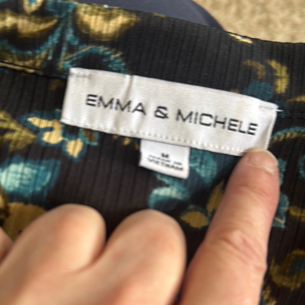 Emma & Michele Blue Long Sleeve Wrap Dress - Picture 6 of 7